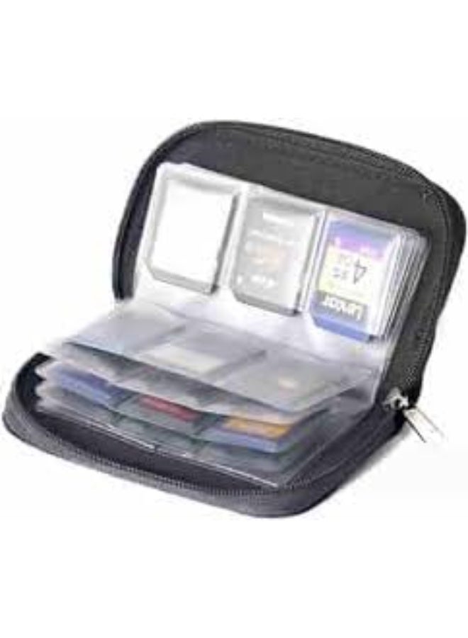 ماى سوق حافظة بطاقات ذاكرة احترافية بـ 22 فتحة - منظم كروت SD و Micro SD - أسود - Image 4